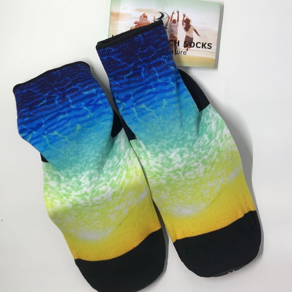 NEW Randy sun water or beach shoes size 23 (4.5-6 womens) Yellow, green, blue